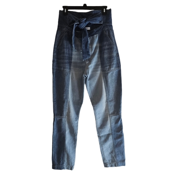 Jonathan Simkhai Standard Henley High Waist Straight Blue Jeans 30 NWT - Picture 1 of 9